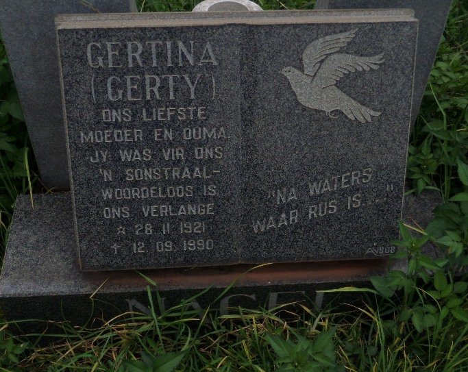 NAGEL Gertina 1921-1990