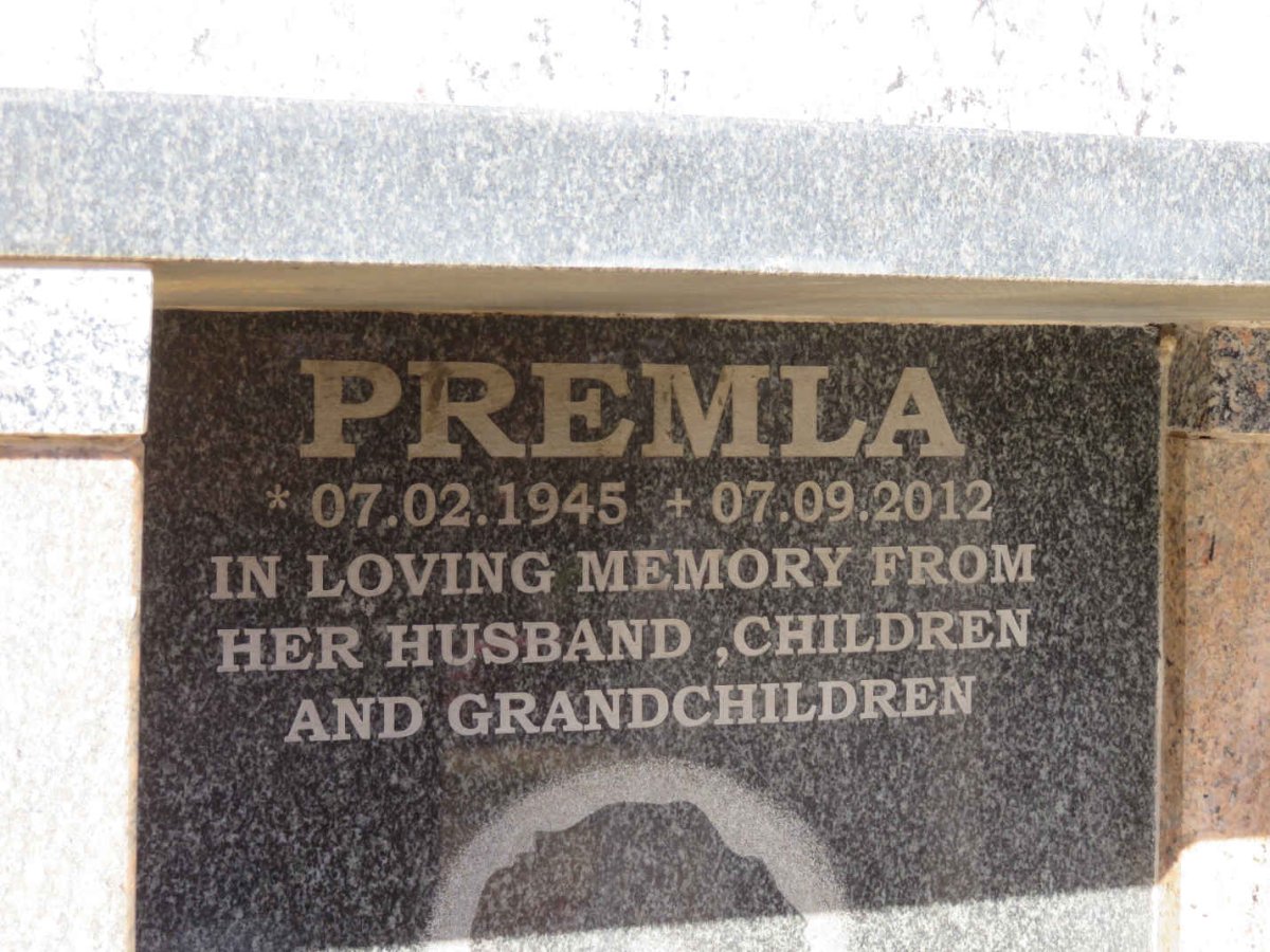 NAIDOO Premla 1945-2012