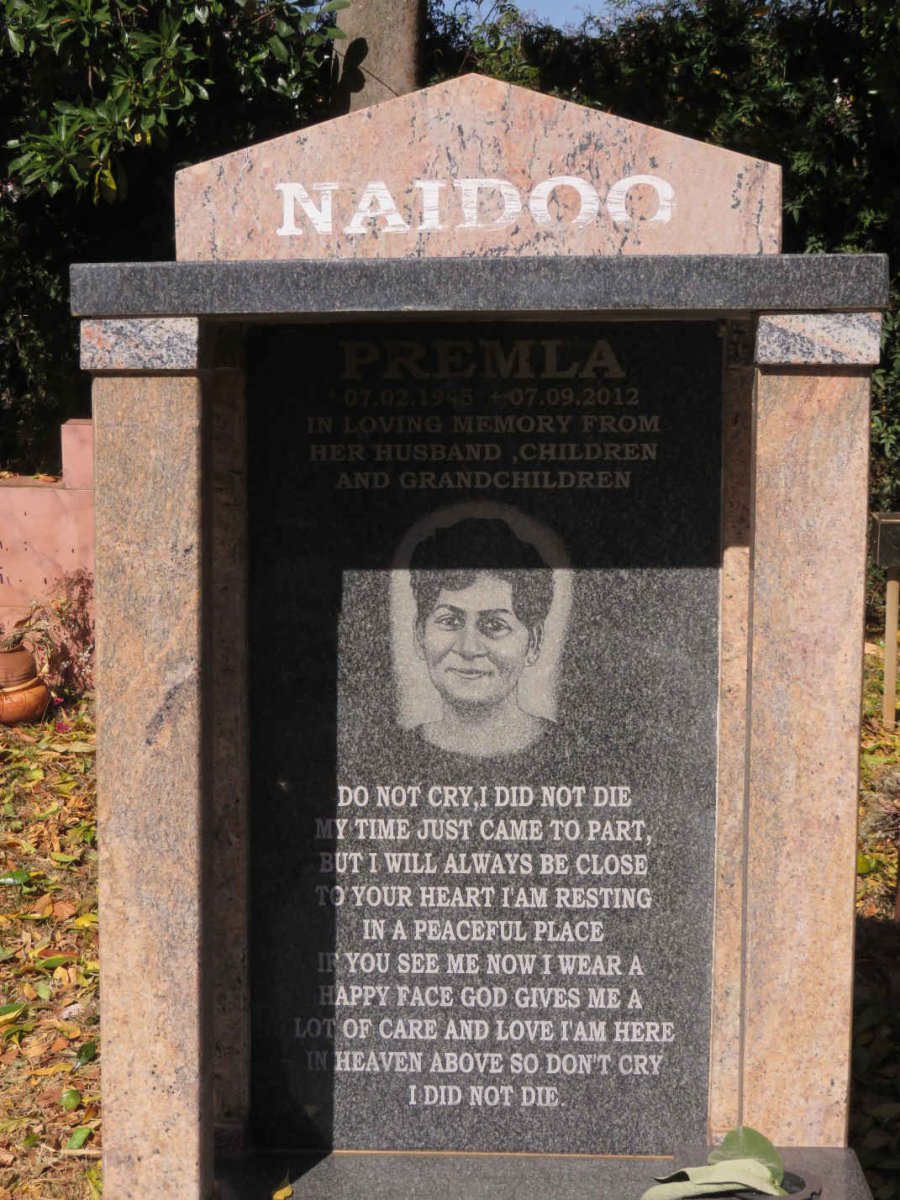 NAIDOO Premla 1945-2012