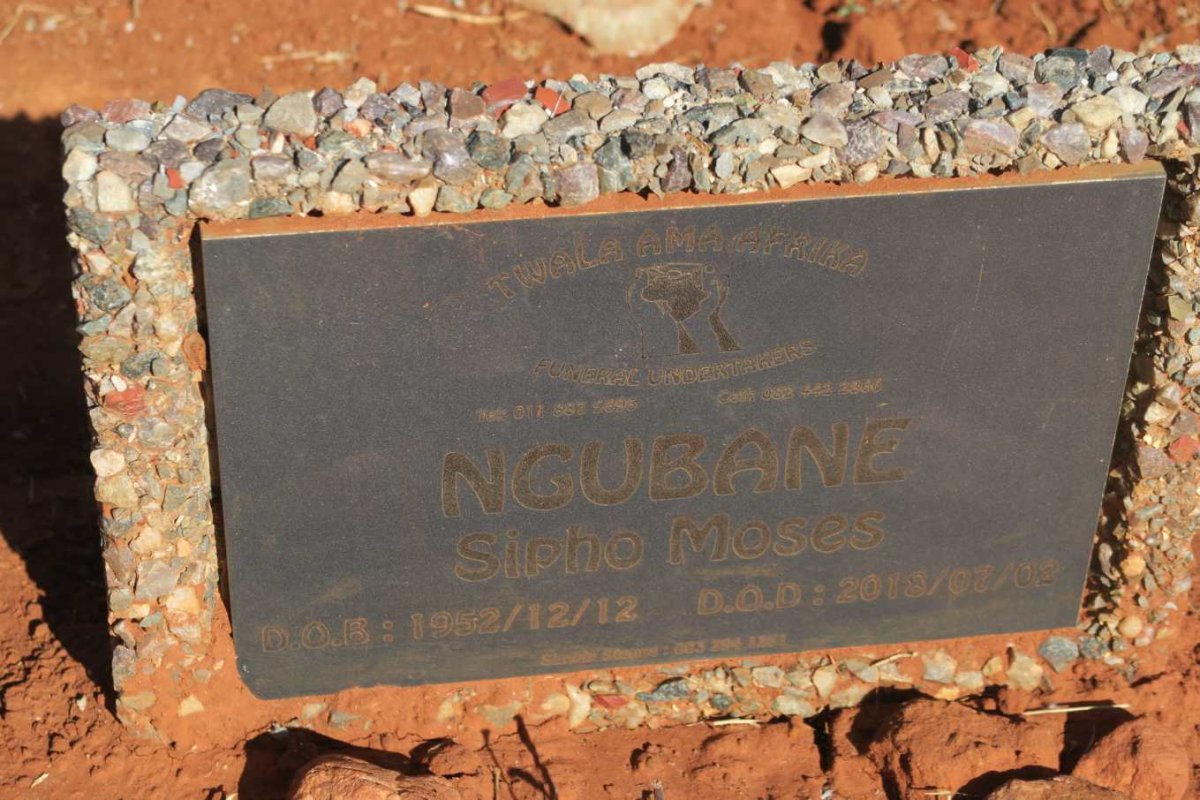 NCUBANE Sipho Moses 1952-2018