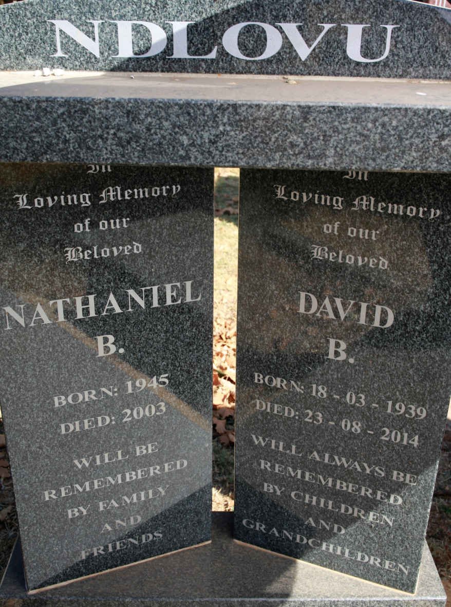 NDLOVU Nathaniel B. 1945-2003 :: NDLOVU David B. 1939-2014