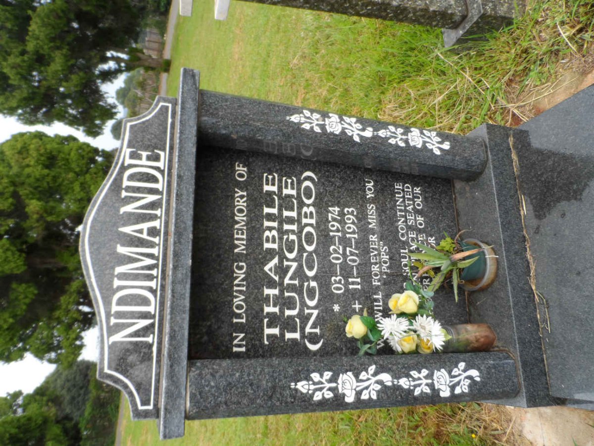 NDIMANDE Thabile Lungile nee NGCOBO 1974-1993