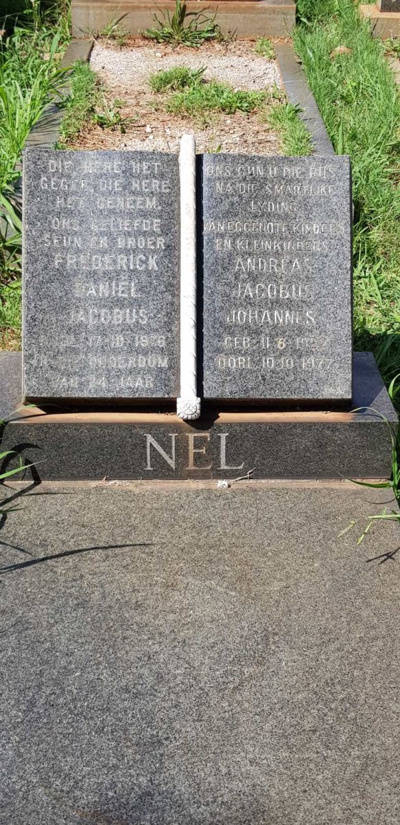 NEL Andreas Jacobus Johannes 1922-1977 :: NEL Frederick Daniel Jacobus -1976