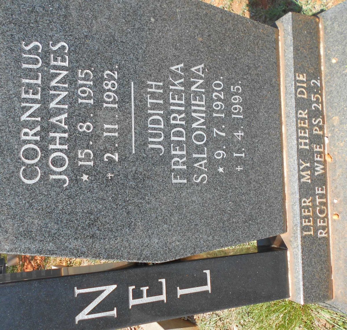 NEL Cornelus Johannes 1915-1982 &amp; Judith Fredrieka Salomiena 1920-1995