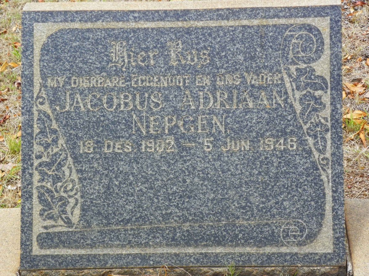 NEPGEN Jacobus Adriaan 1902-1946