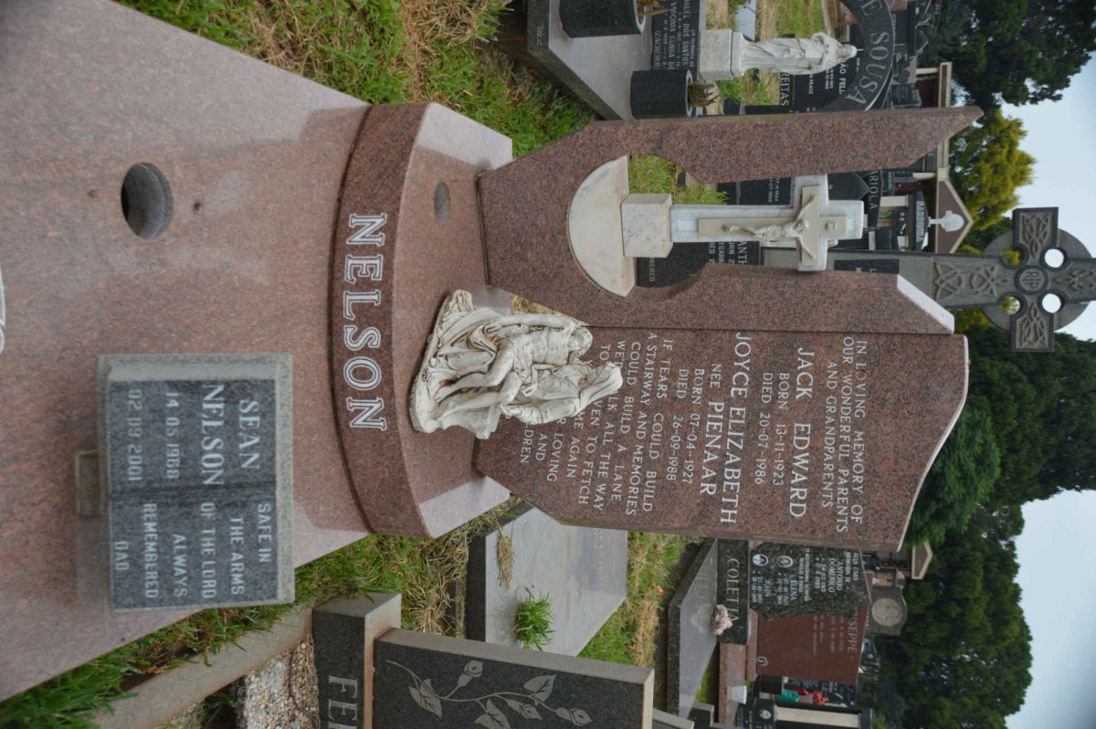 NELSON Jack Edward 1923-1986 &amp; Joyce Elizabeth PIENAAR 1927-1988 :: NELSON Sean 1968-2001