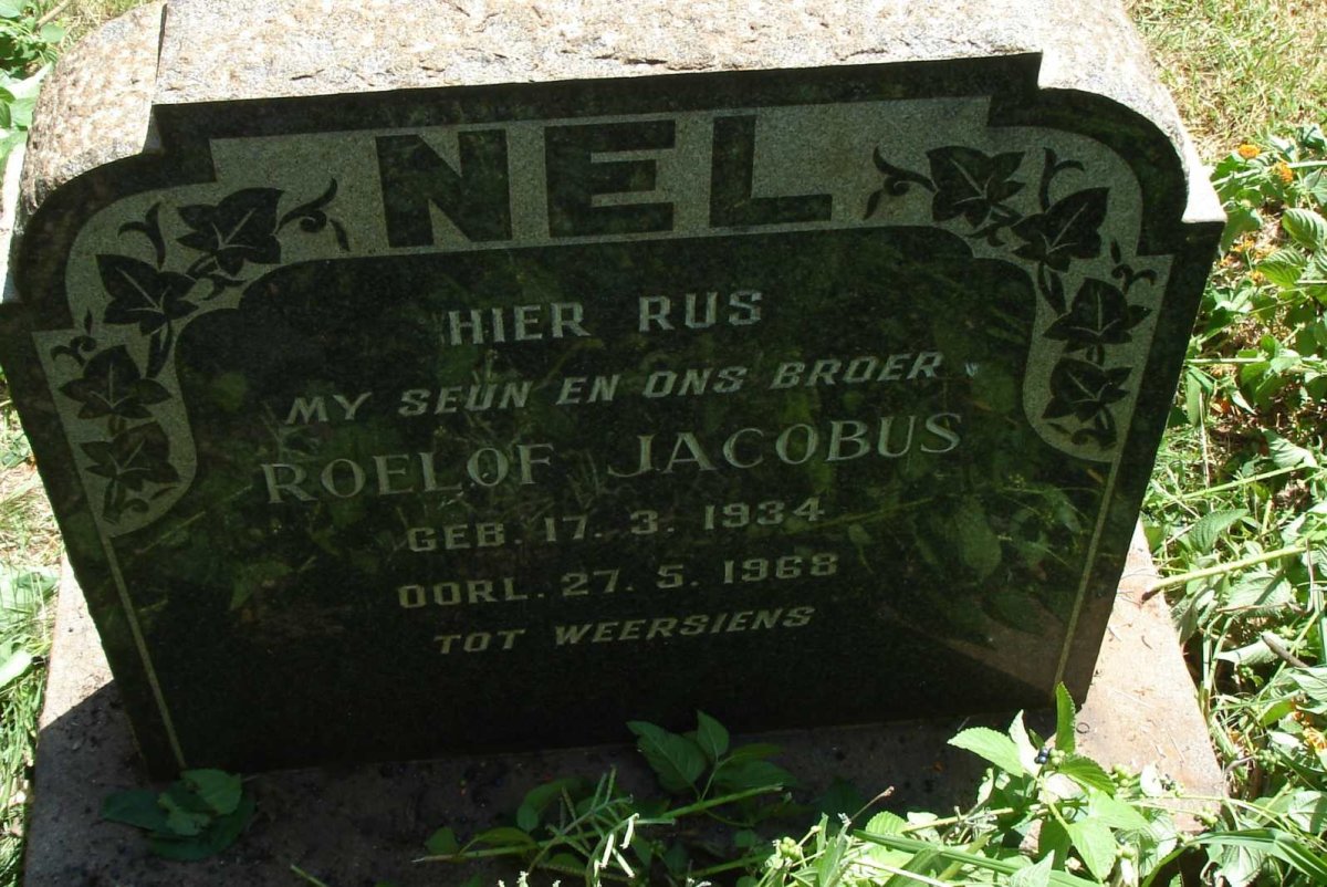 NEL Roelof Jacobus 1934-1968