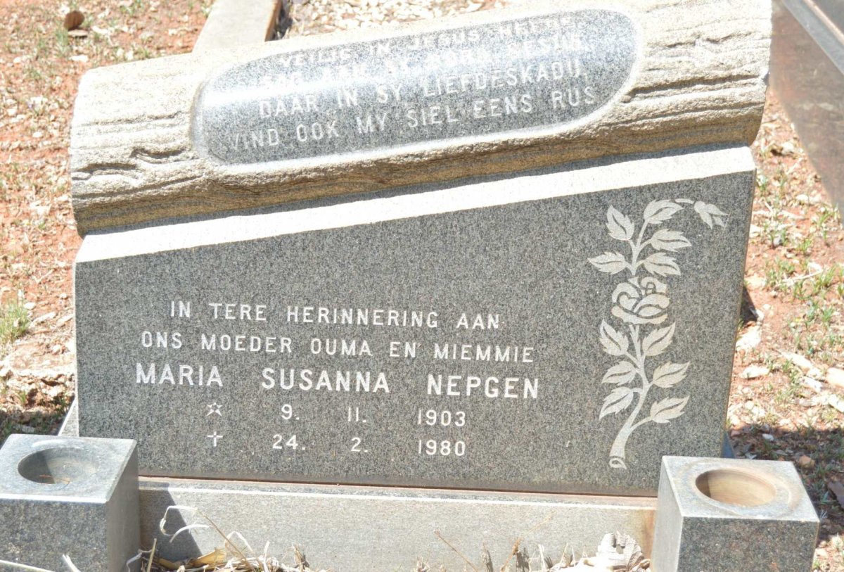 NEPGEN Maria Susanna 1903-1980