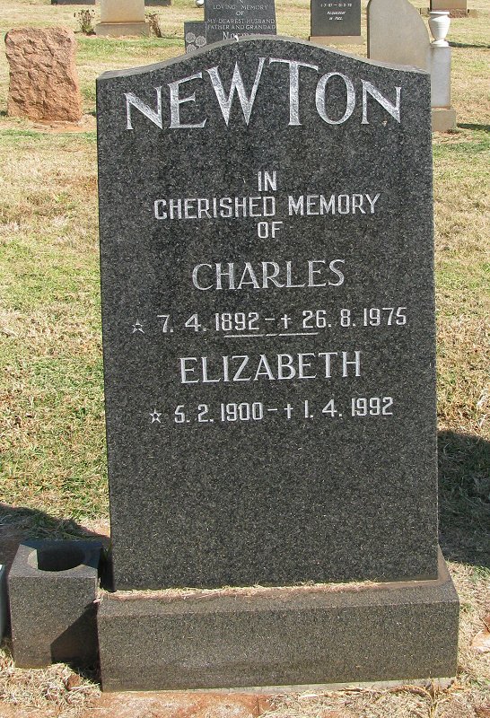 NEWTON Charles 1892-1975 &amp; Elizabeth 1900-1992