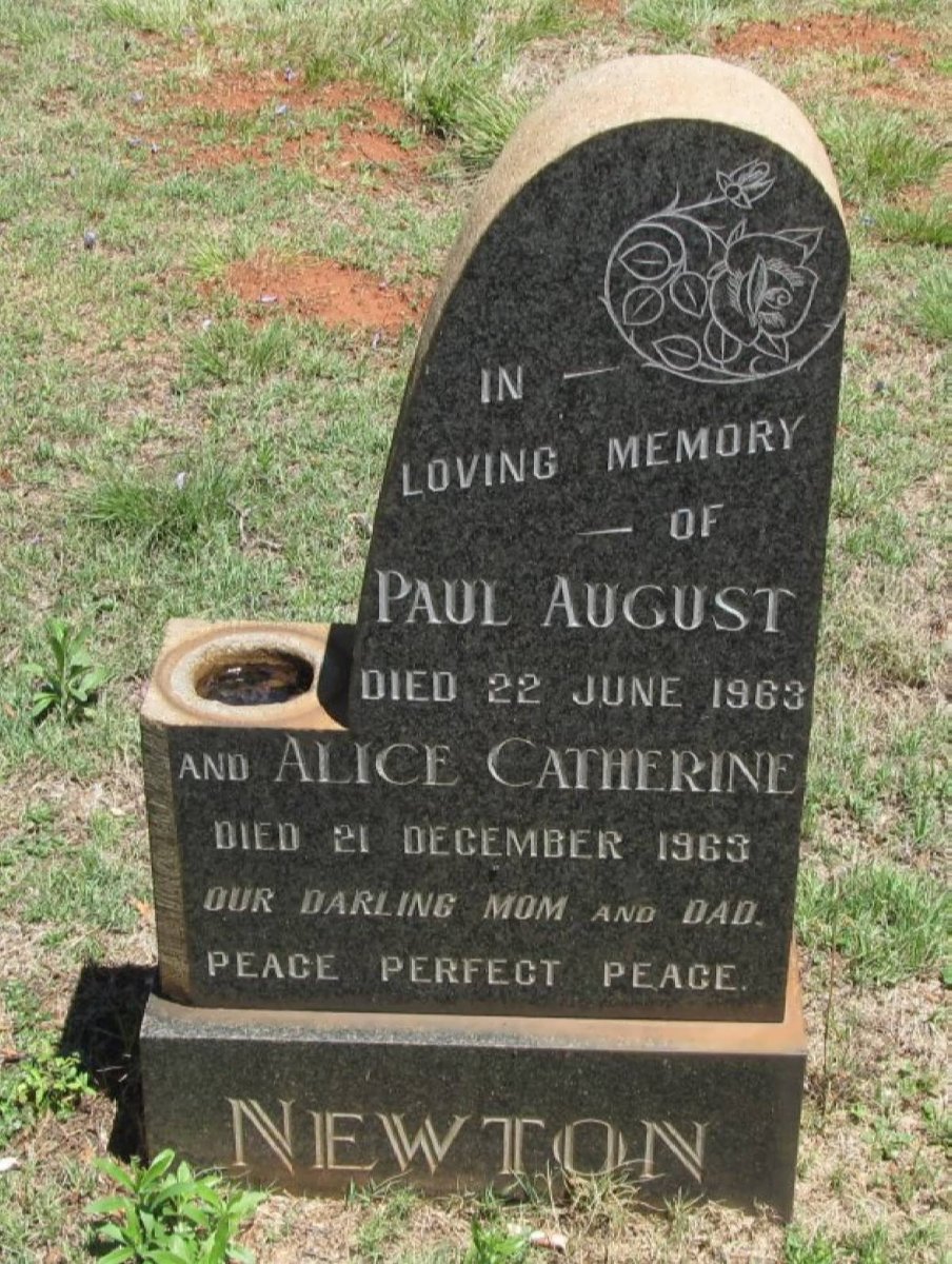 NEWTON Paul August -1963 &amp; Alice Catherine -1963