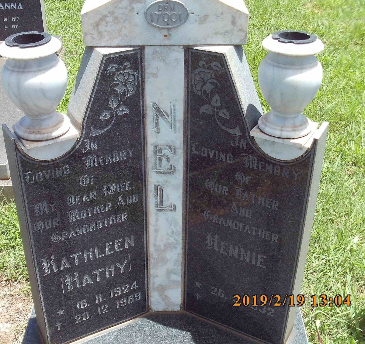 NEL Hennie 1932- &amp; Kathleen 1924-1989