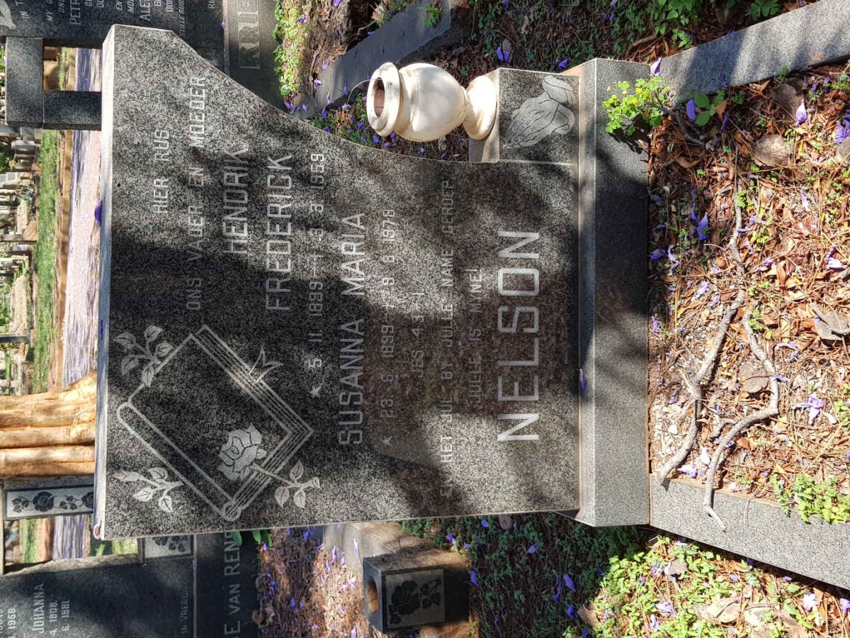 NELSON Hendrik Frederick 1899-1959 &amp; Susanna Maria 1899-1978