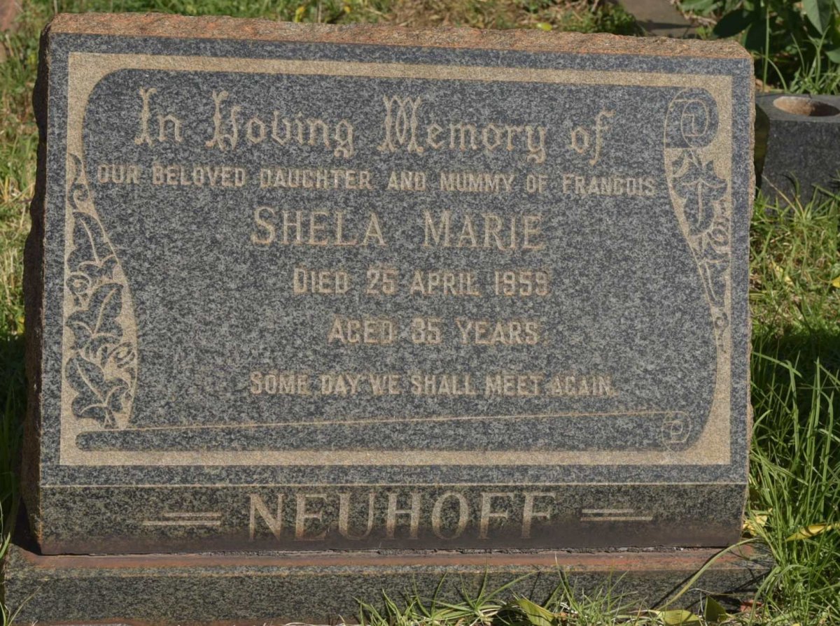 NEUHOFF Shela Marie -1959