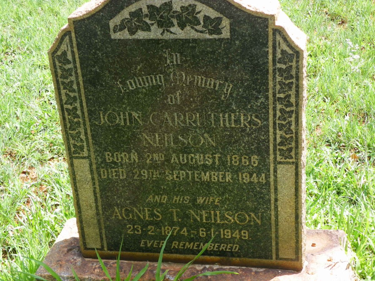 NEILSON John Carruthers 1866-1944 &amp; Agnes T. 1874-1949