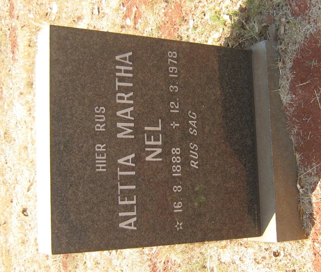 NEL Aletta Martha 1888-1978