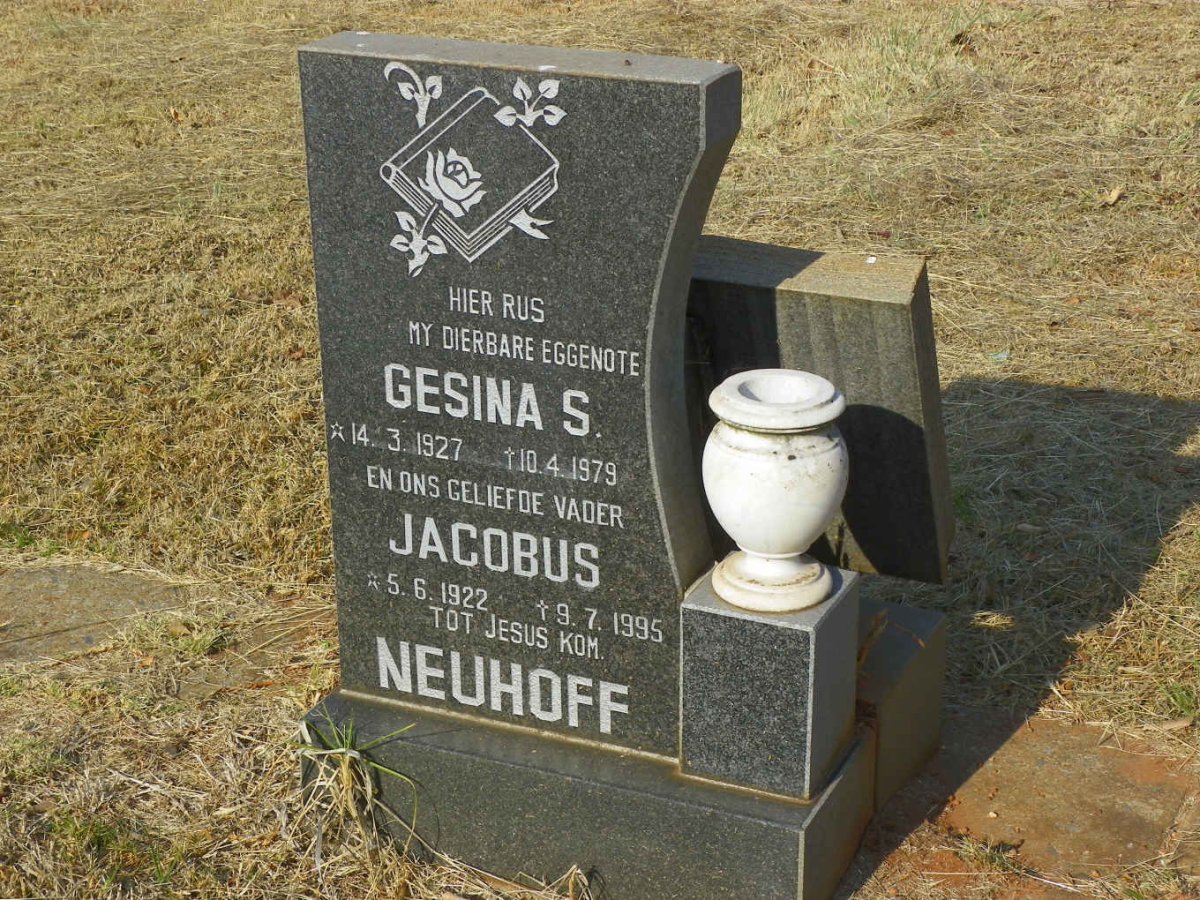 NEUHOFF Jacobus 1922-1995 &amp; Gesina S. 1927-1979