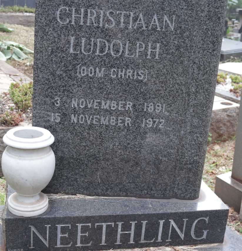 NEETHLING Christiaan Ludolph 1891-1972
