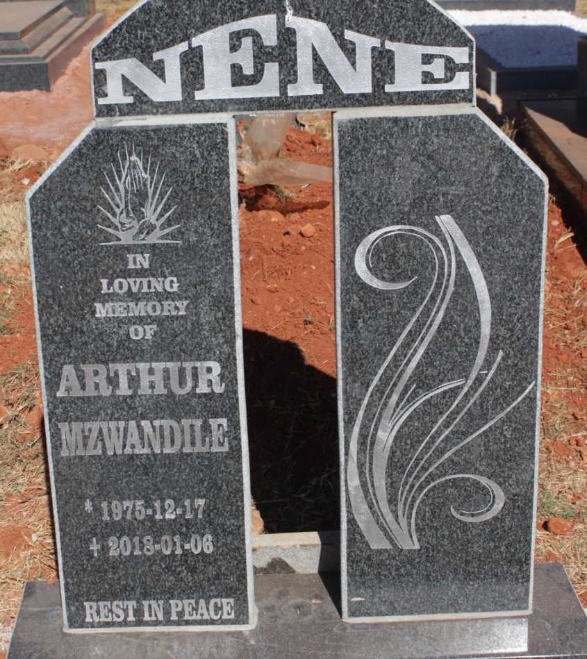 NENE Arthur Mzwandile 1975-2018