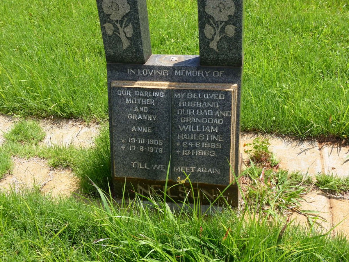 NELSON William Haulstine 1899-1963 &amp; Anne 1905-1976