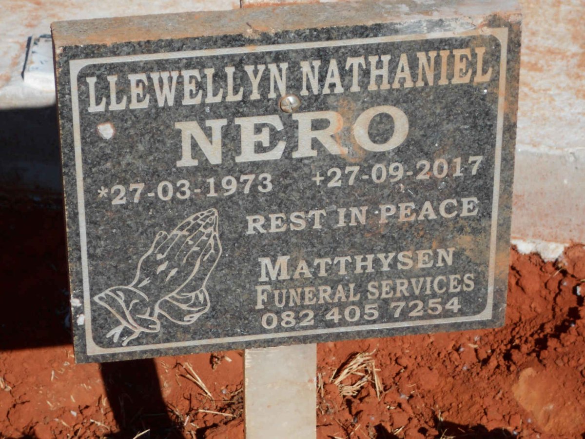 NERO Llewellyn Nathaniel 1973-2017