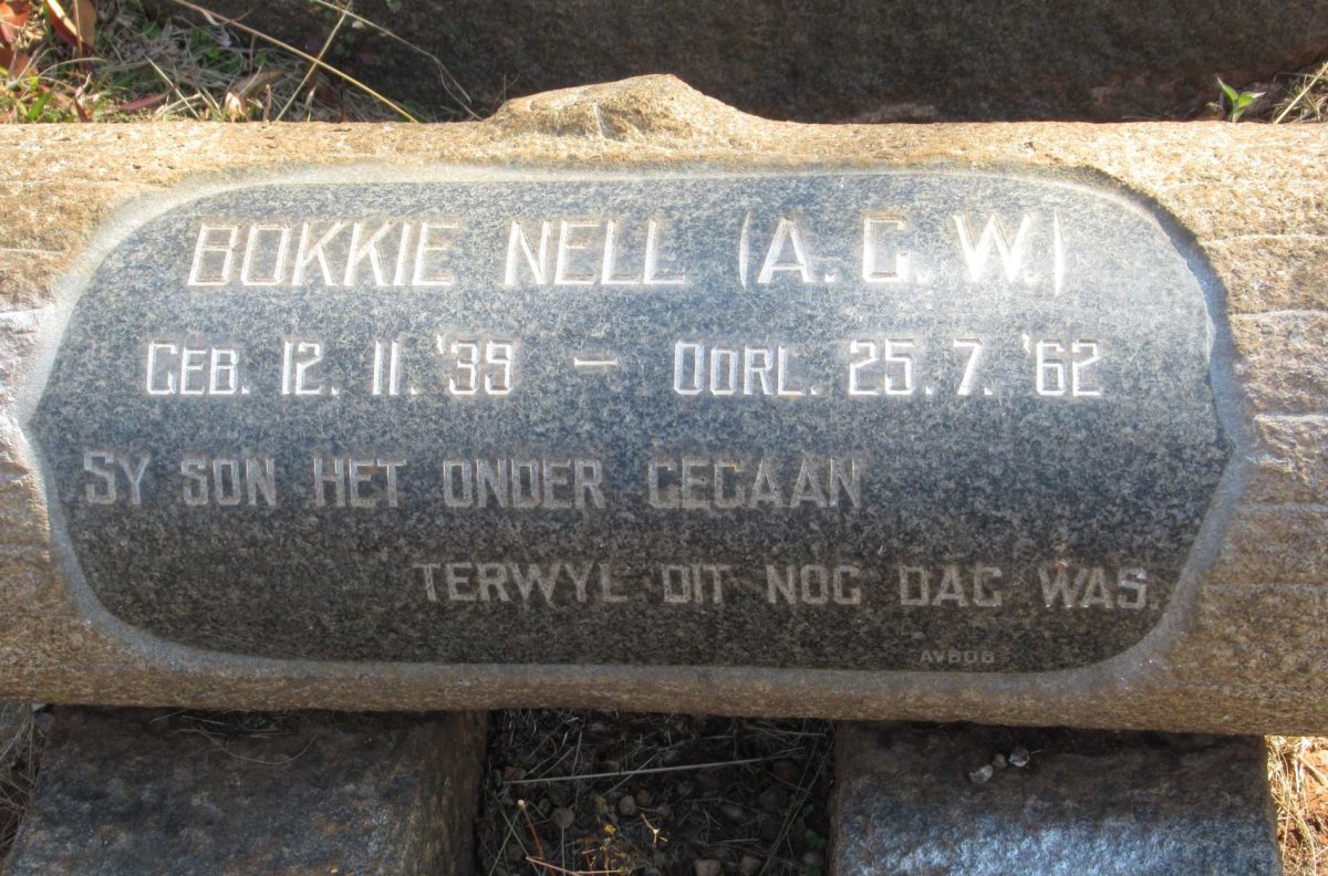 NELL A.G.W. 1939-1962