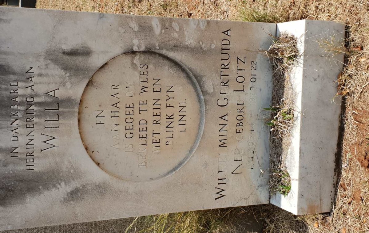 NEL Wilhelmina Gertruida nee LOTZ 1943-1979