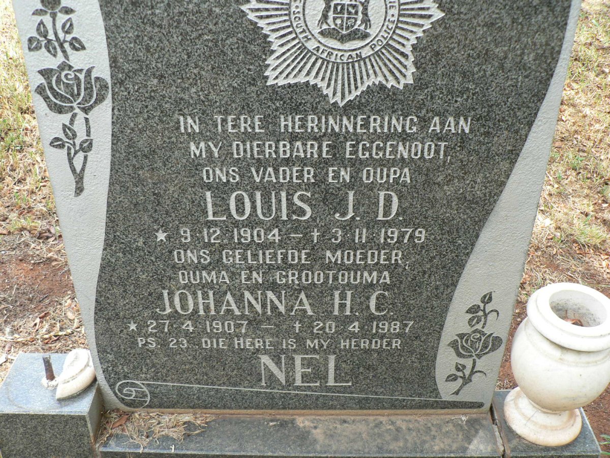 NEL Louis J.D. 1904-1979 &amp; Johanna H.C. 1907-1987