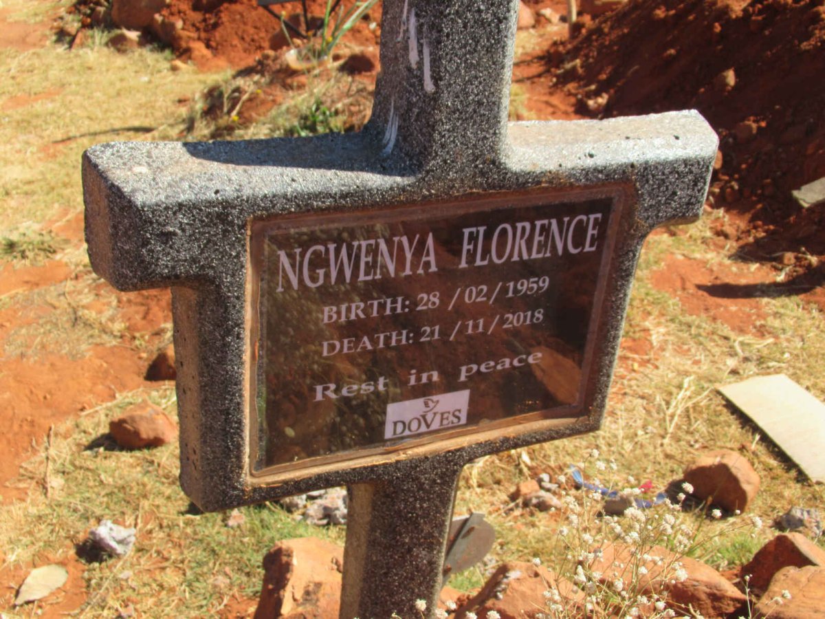 NGWENYA Florence 1959-2018