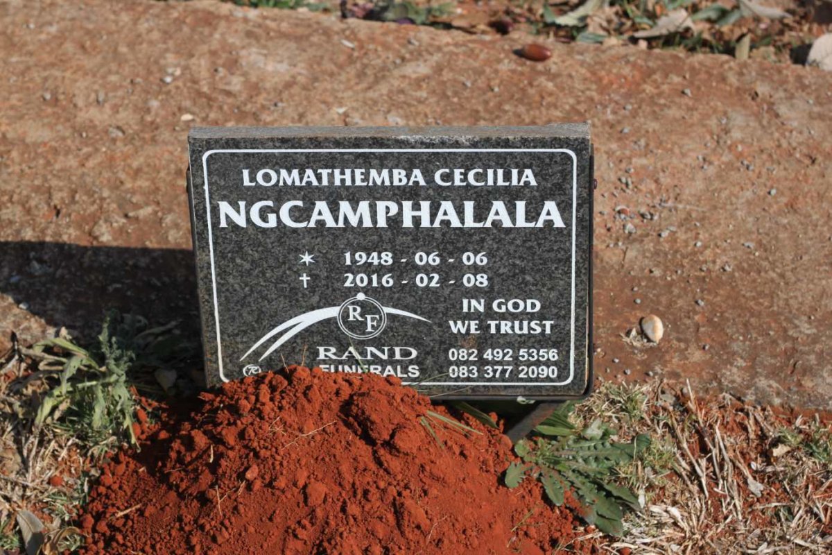NGCAMPHALALA Lomathemba Cecilia 1948-2016