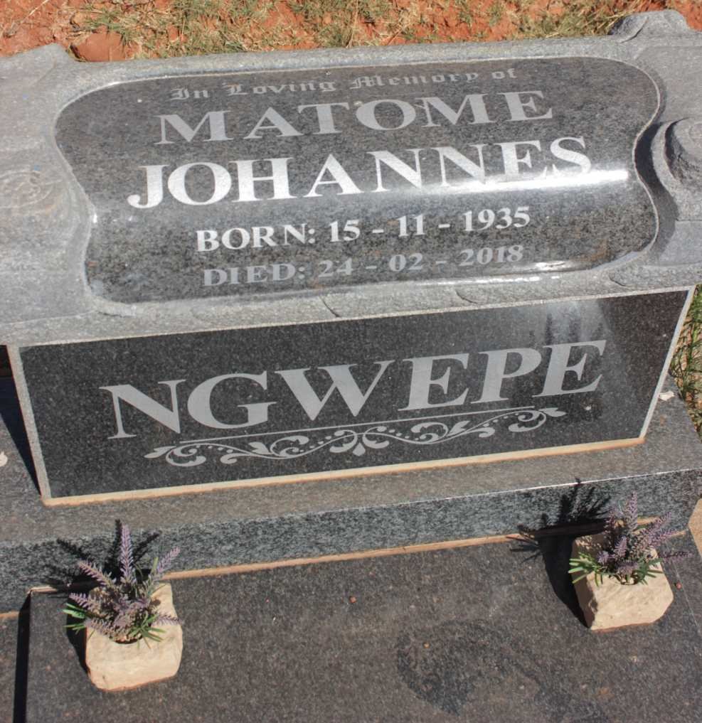 NGWEPE Matome Johannes 1935-2018
