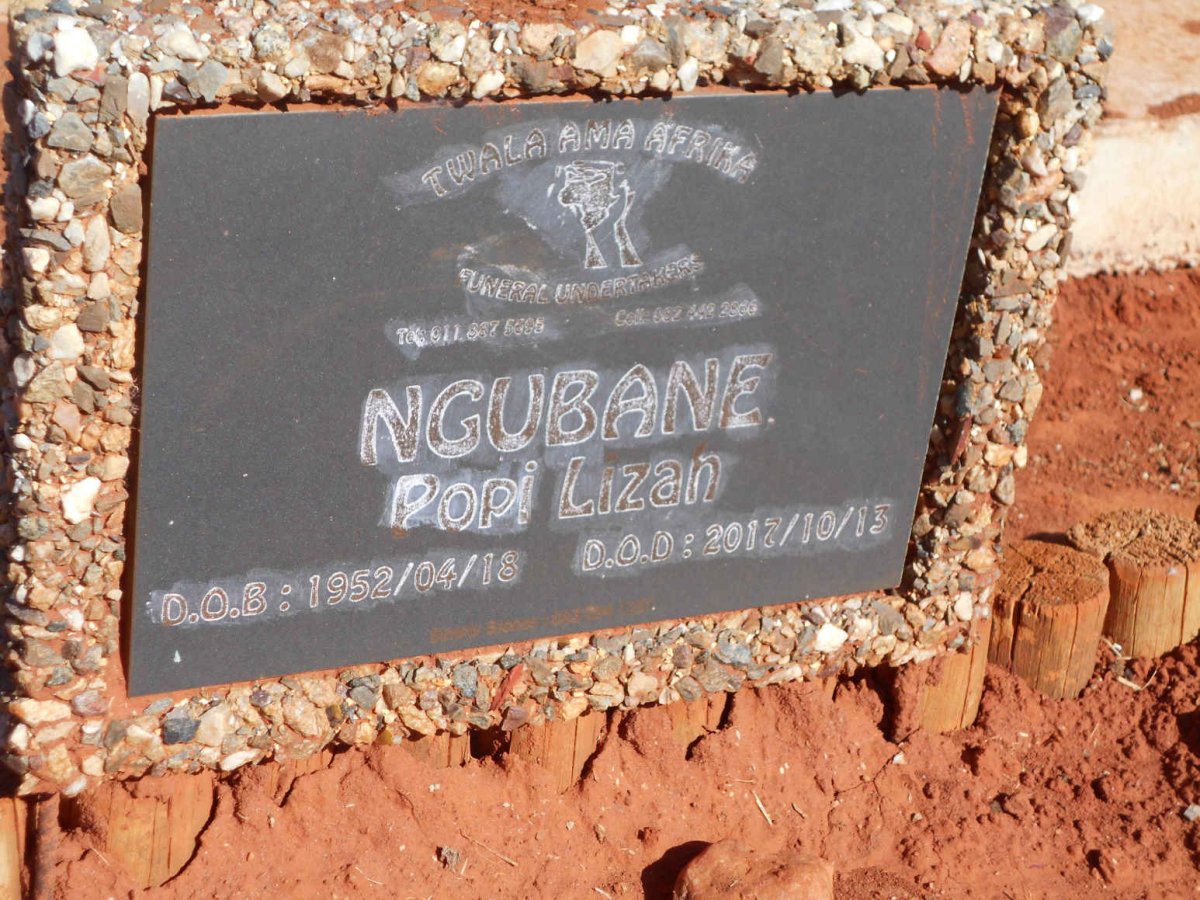 NGUBANE Popi Lizan 1952-2017