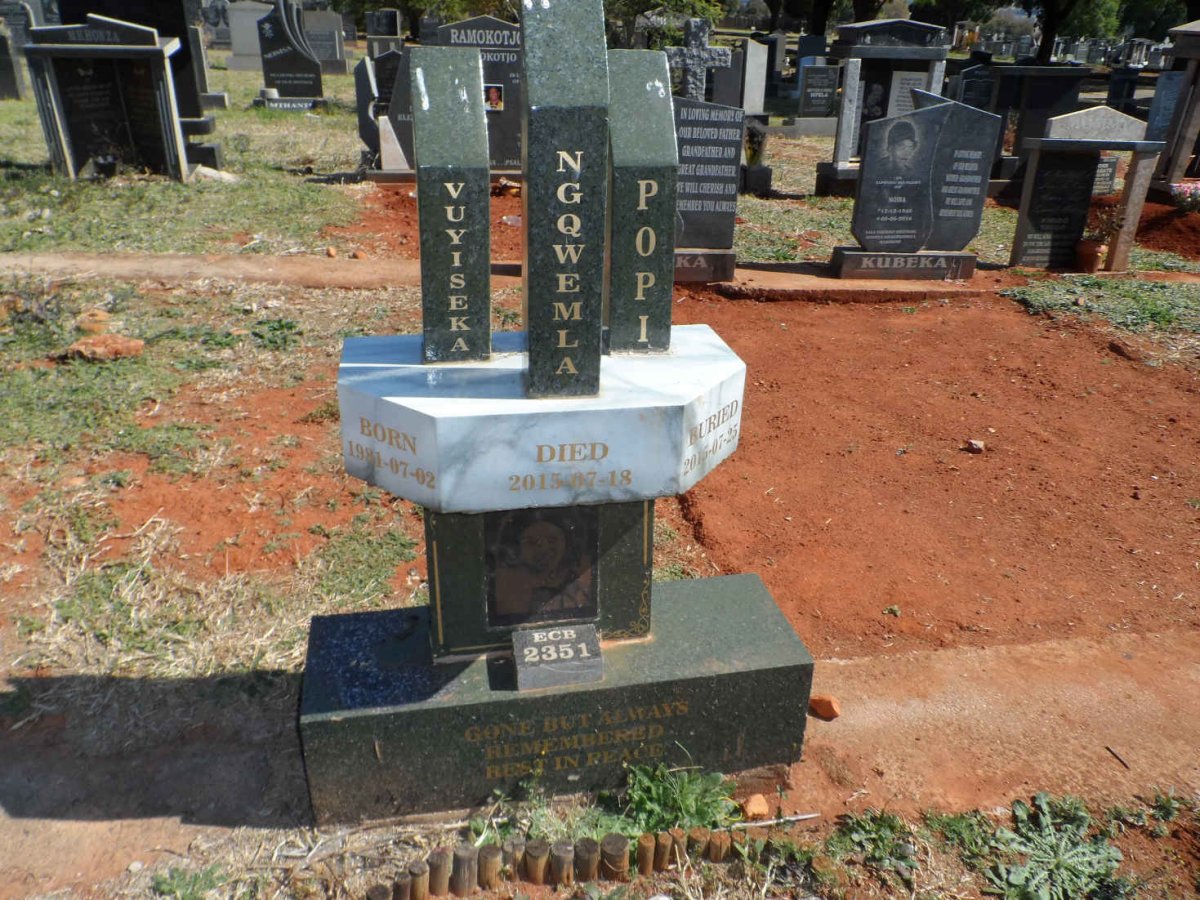 NGQWEMLA Vuyiseka Popi 1981-2015