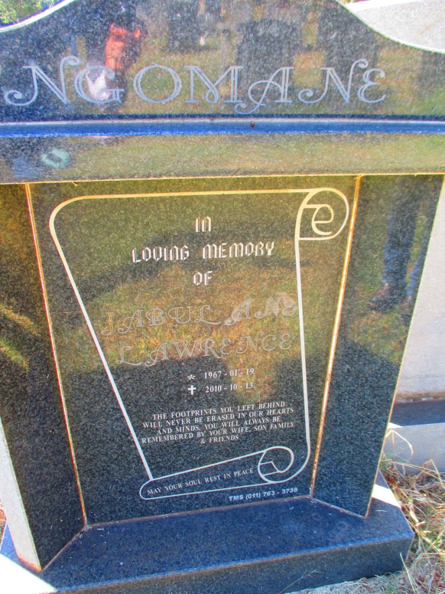 NGOMANE Jabulane Lawrence 1967-2010