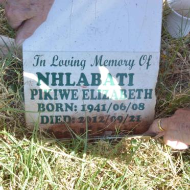 NHLABATHI Pikiwe Elizabeth 1941-2012