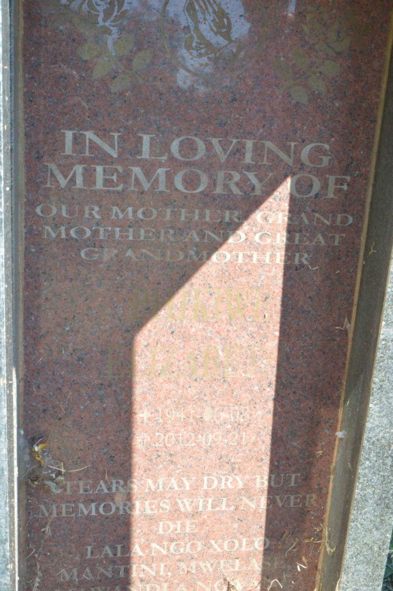 NHLABATHI Pikiwe Elizabeth 1941-2012