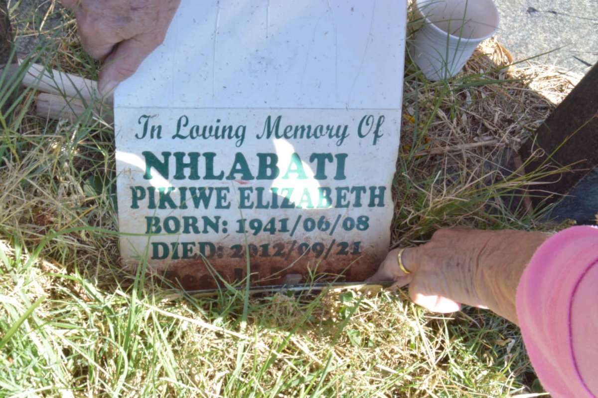 NHLABATHI Pikiwe Elizabeth 1941-2012