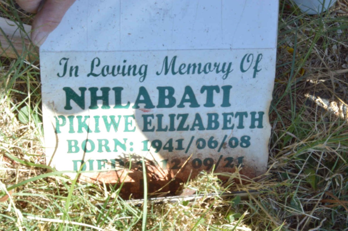 NHLABATHI Pikiwe Elizabeth 1941-2012