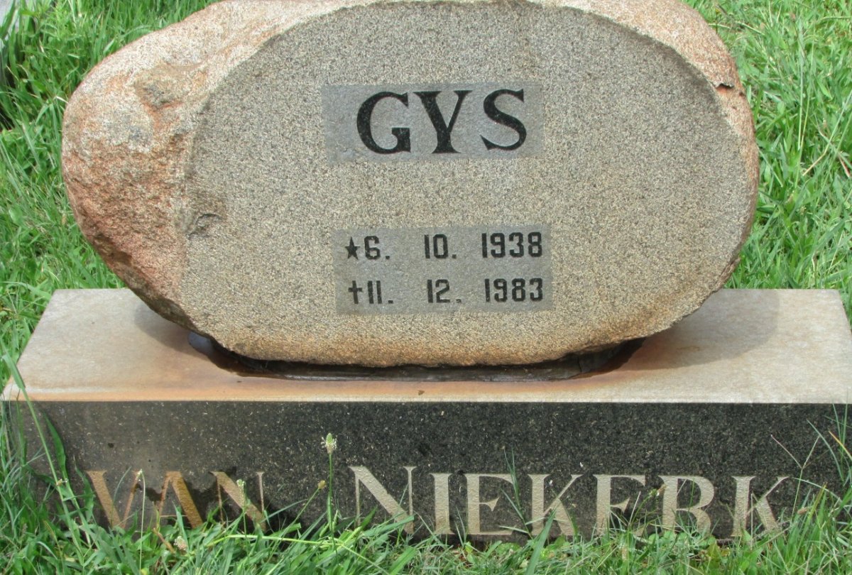 NIEKERK Gys, van 1938-1983