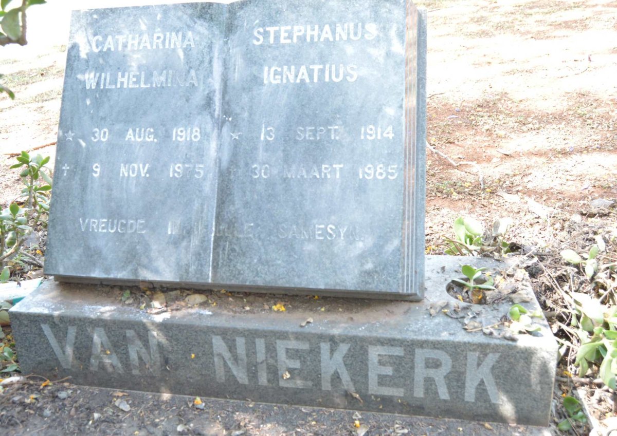 NIEKERK Stephanus Ignatius, van 1914-1985 &amp; Catharina Wilhelmina 1918-1975