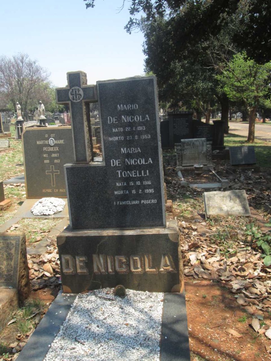 NICOLA Mario, de 1913-1953  &amp; Maria 1916-1995