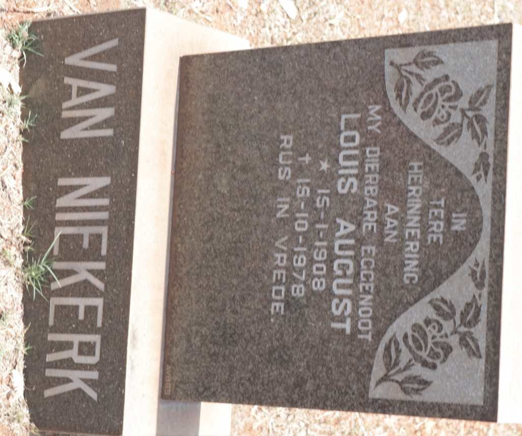 NIEKERK Louis August, van 1908-1978