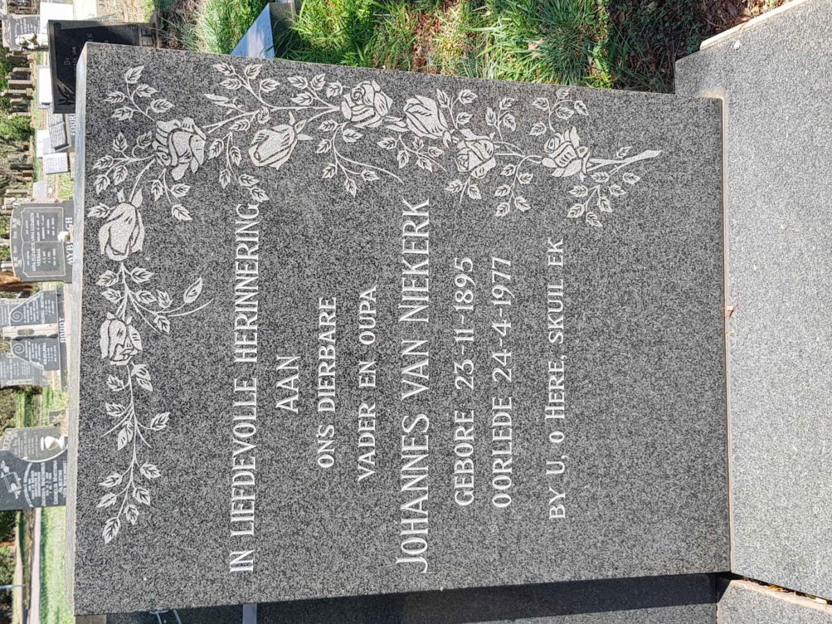 NIEKERK Johannes, van 1895-1977