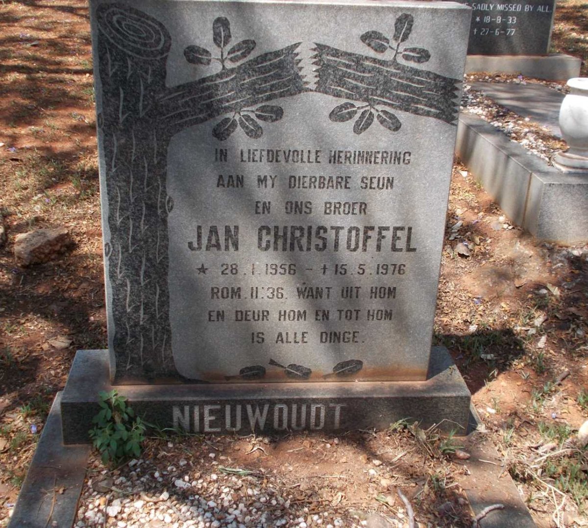 NIEUWOUDT Jan Christoffel 1956-1976