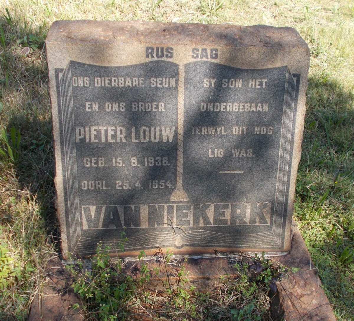NIEKERK Pieter Louw, van 1936-1954 