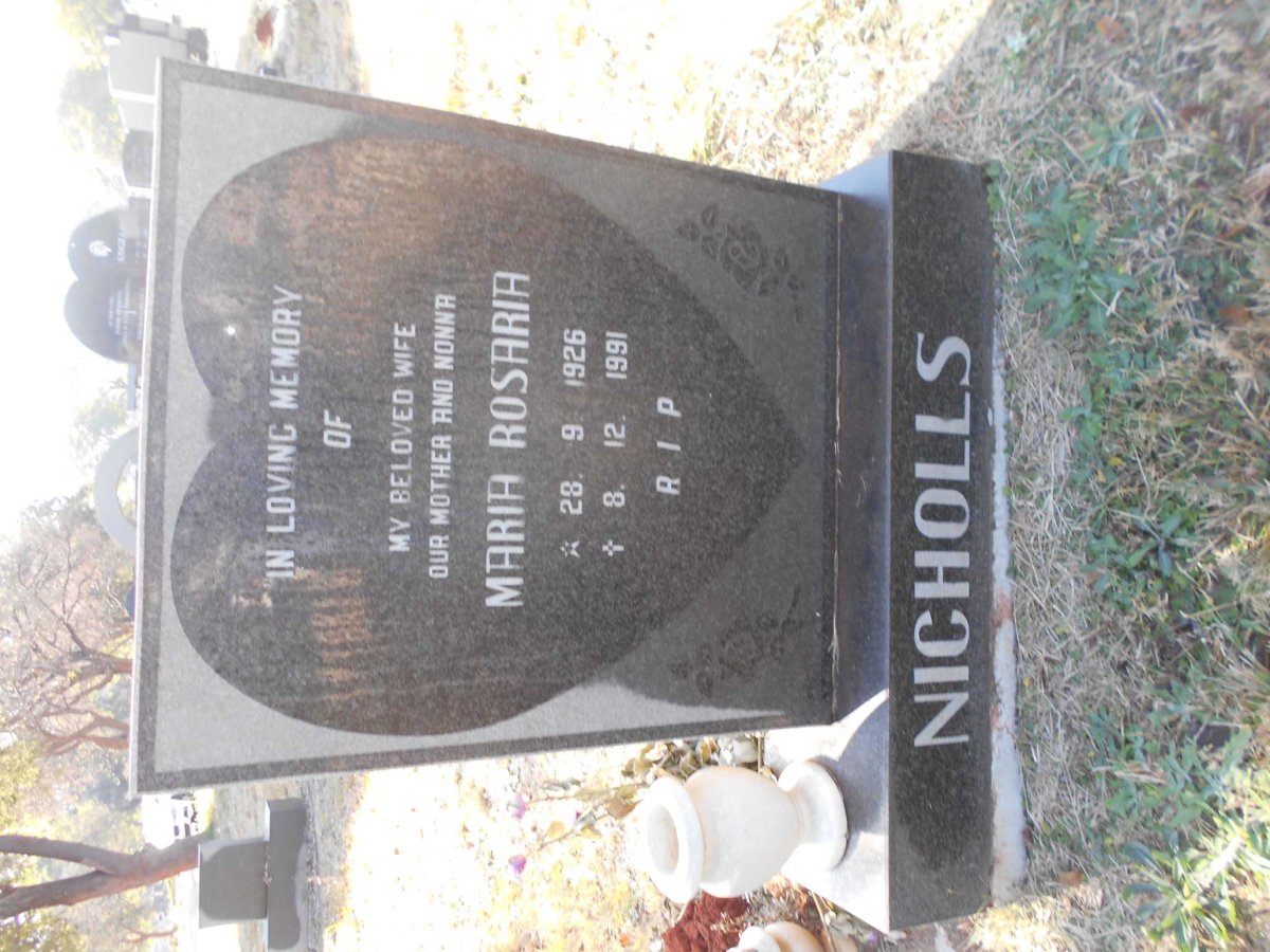 NICHOLLS Maria Rosaria 1926-1991