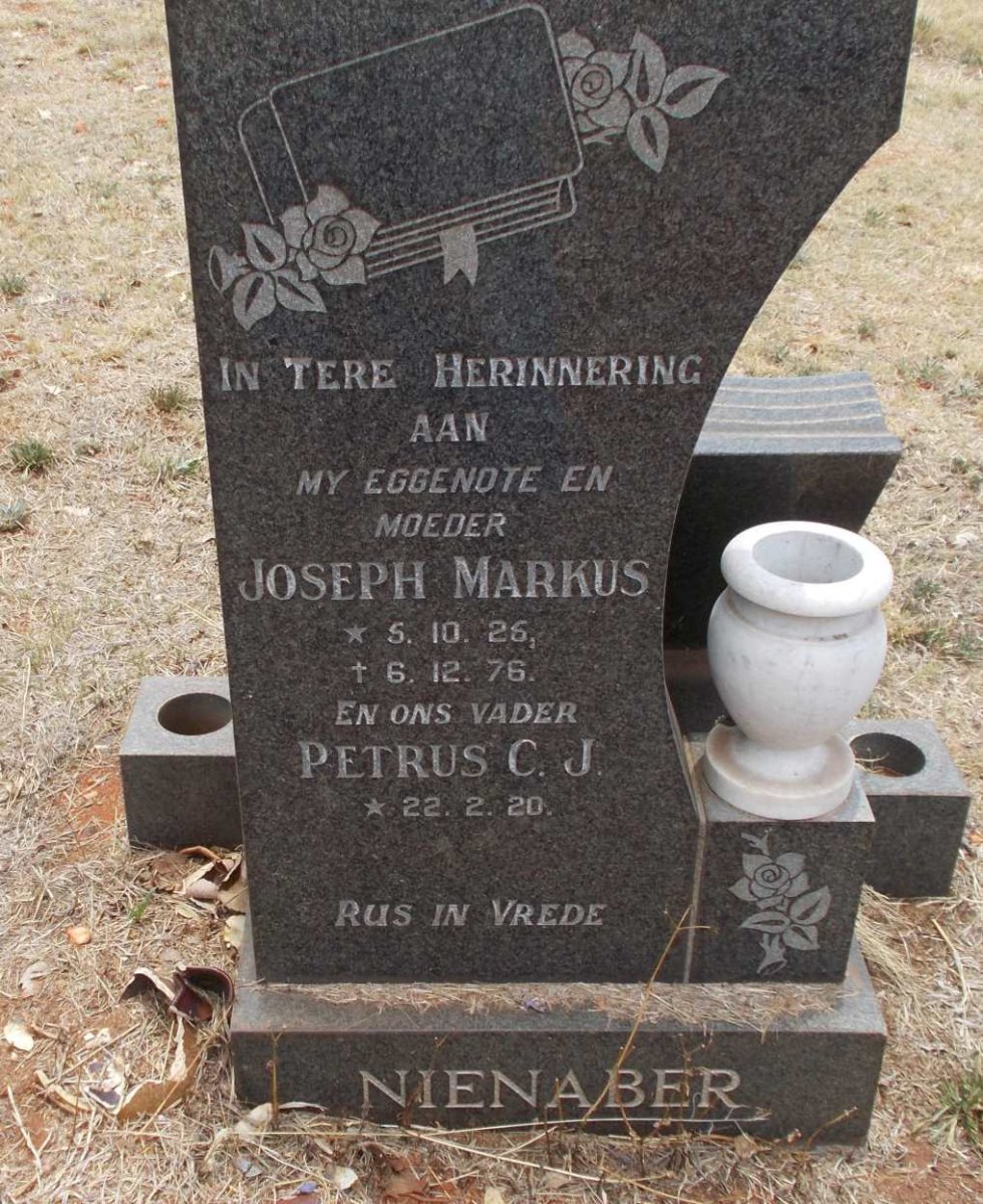 NIENABER Petrus C.J. 1920- &amp; Joseph Markus 1926-1976