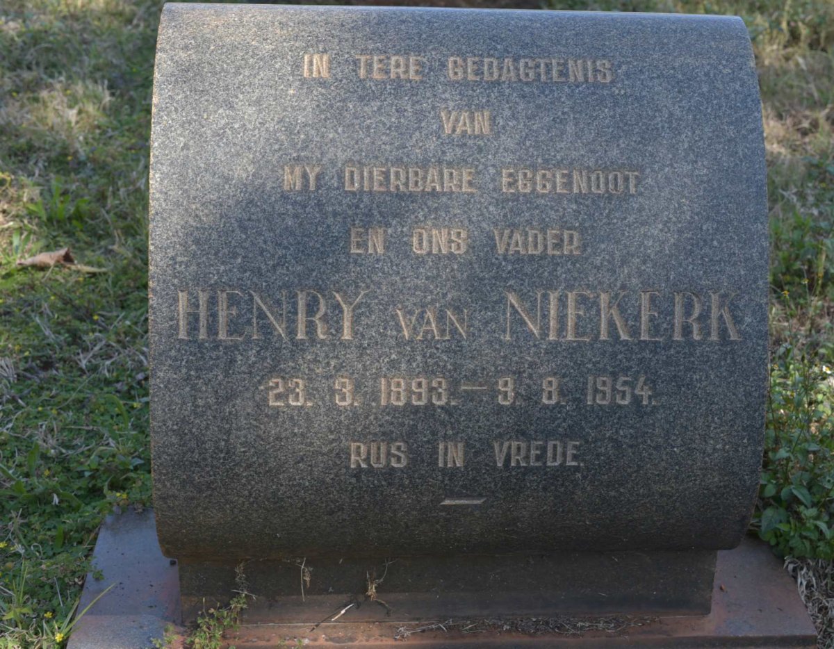 NIEKERK Henry, van 1893-1954
