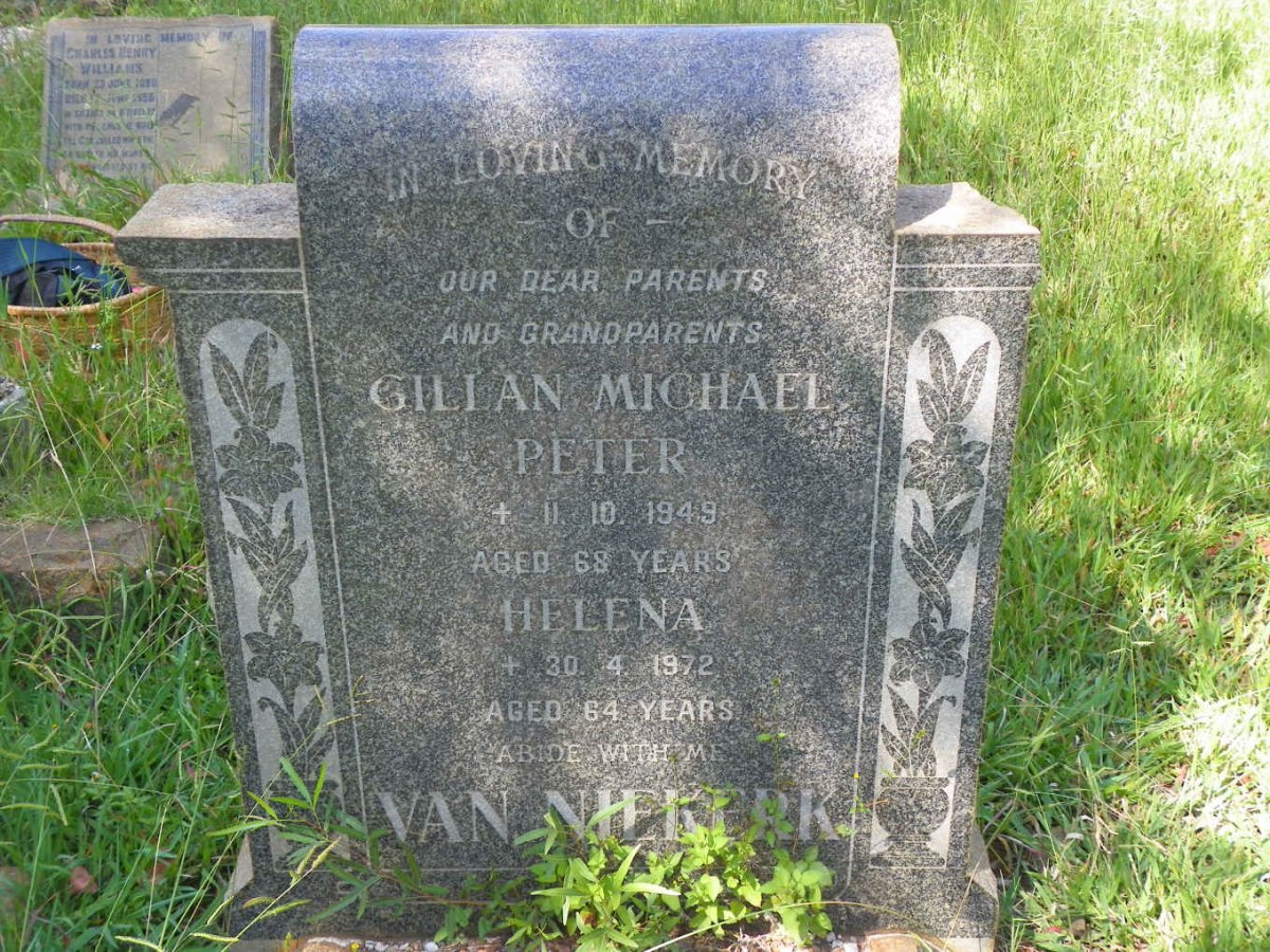 NIEKERK Gillan Michael, van -1949 &amp; Helena -1972