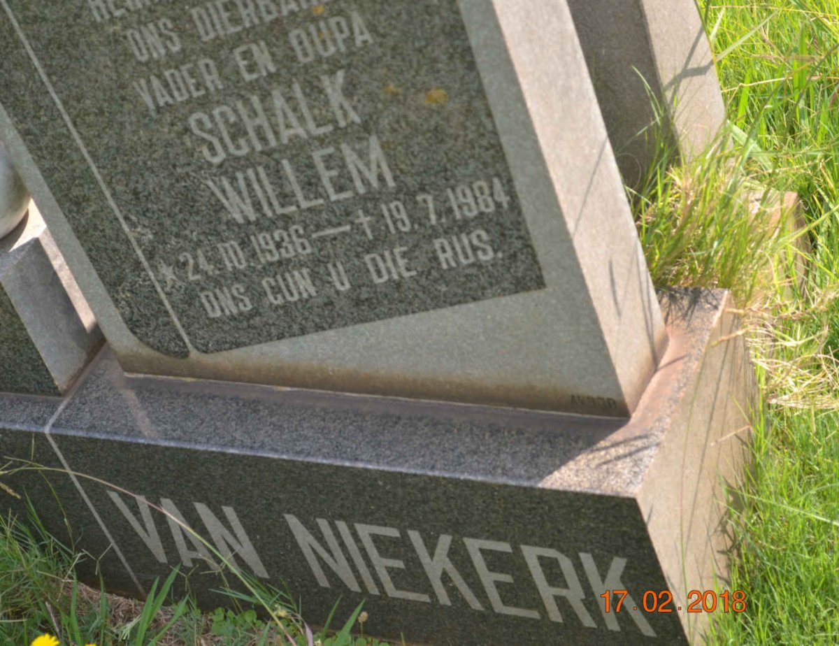 NIEKERK Schalk Willem, van 1936-1984