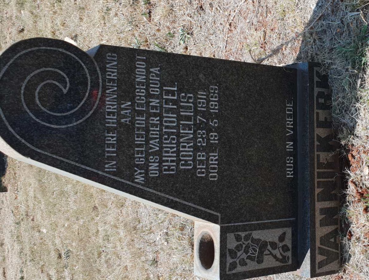 NIEKERK Christoffel Cornelius, van 1911-1969